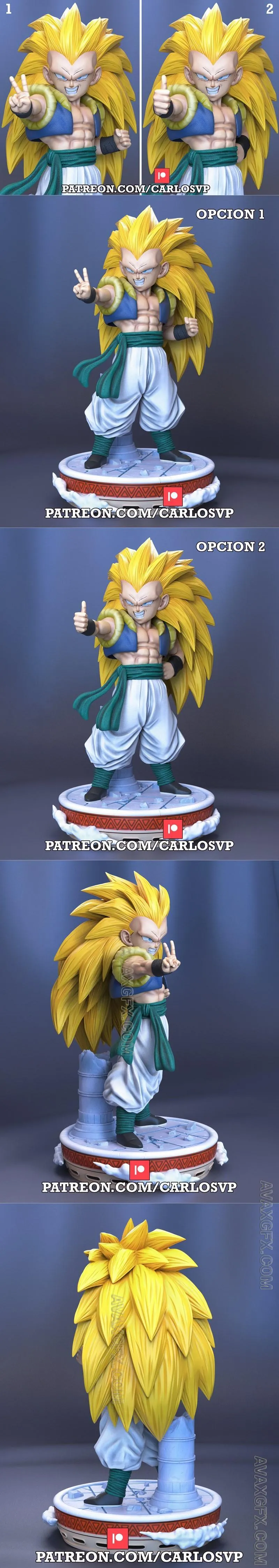 Carlos VP - Gotenks Super Saiyan 3 - STL 3D Model