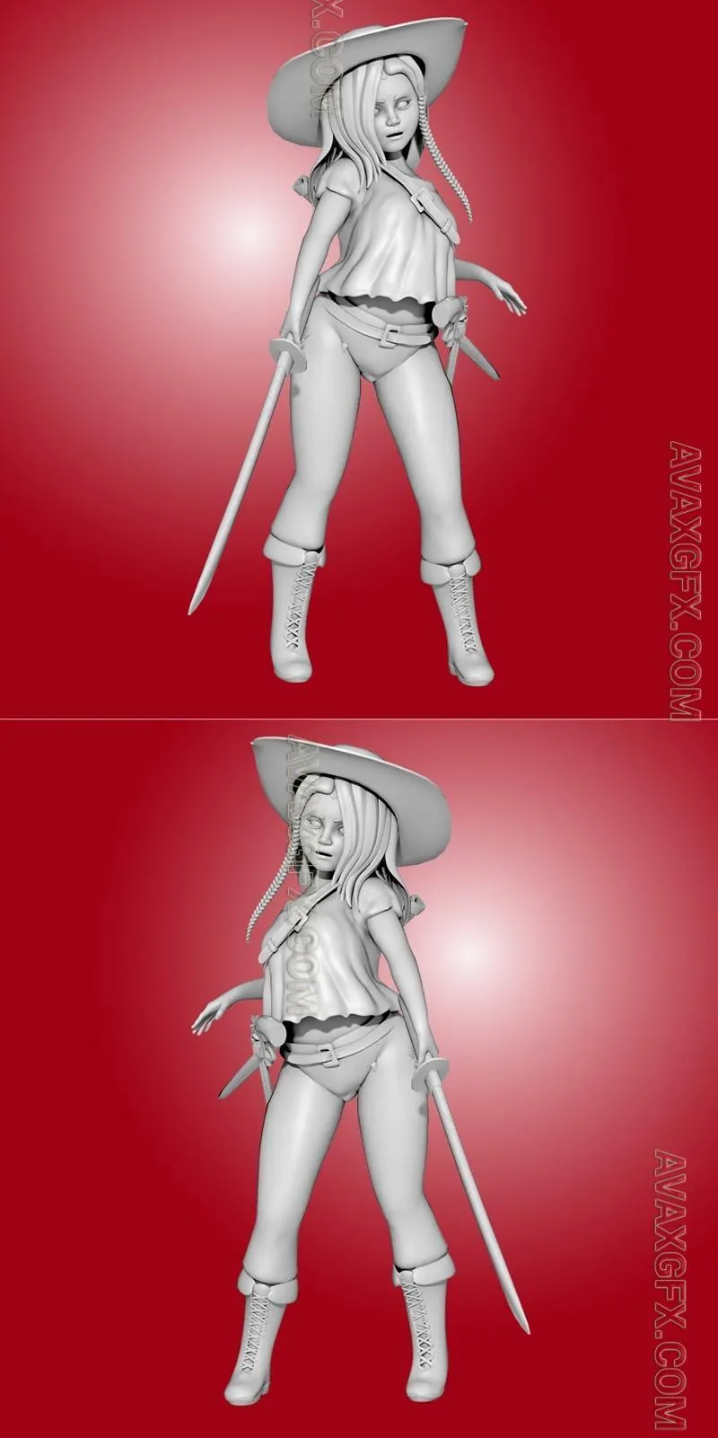 Judith Grimes The Walking Dead - STL 3D Model