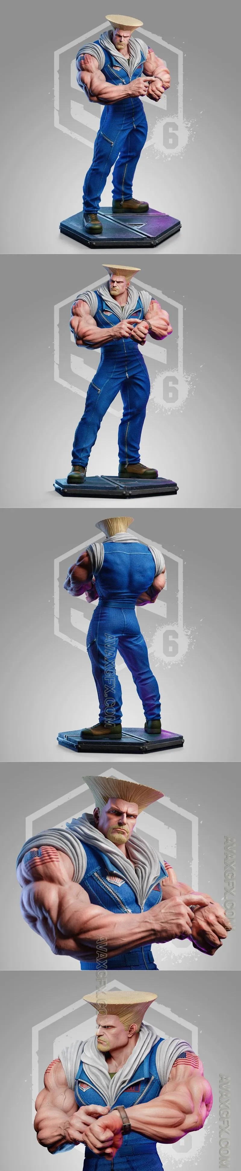 Guile - Street Fighter 6 - STL 3D Model