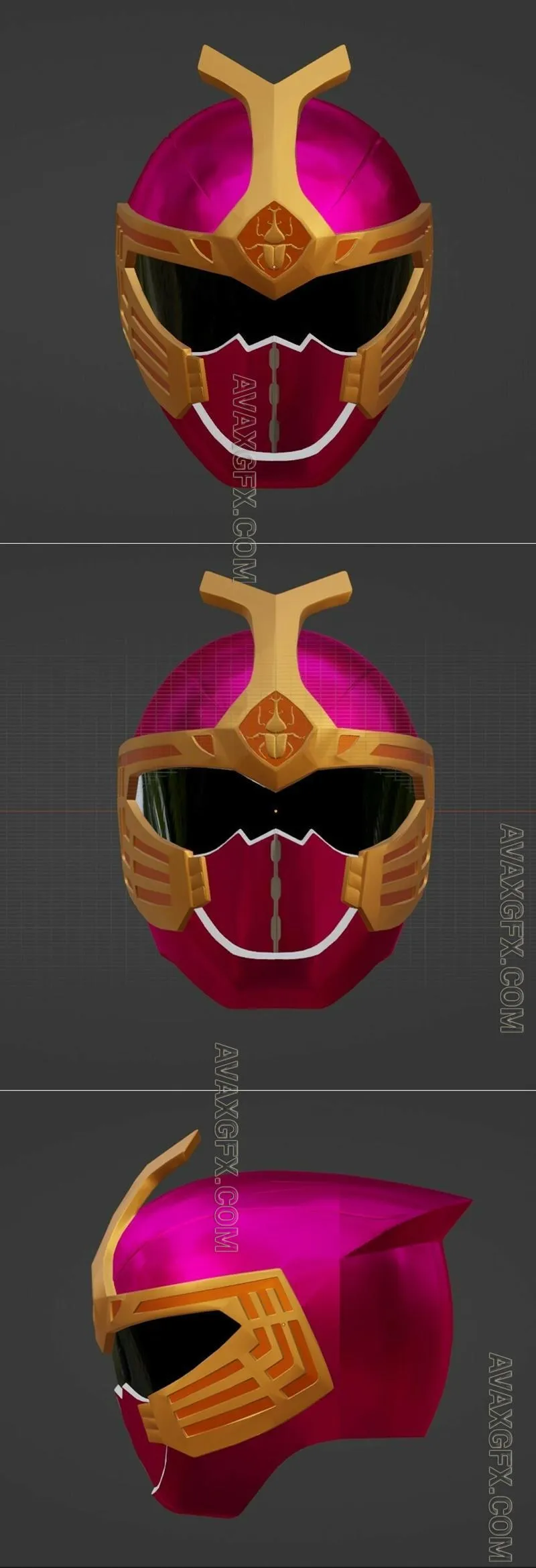 Crimson Thunder Ranger - STL 3D Model