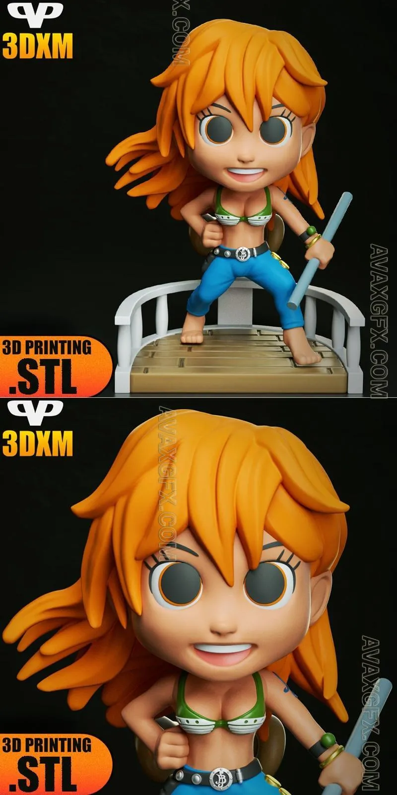 Nami Chibi - STL 3D Model