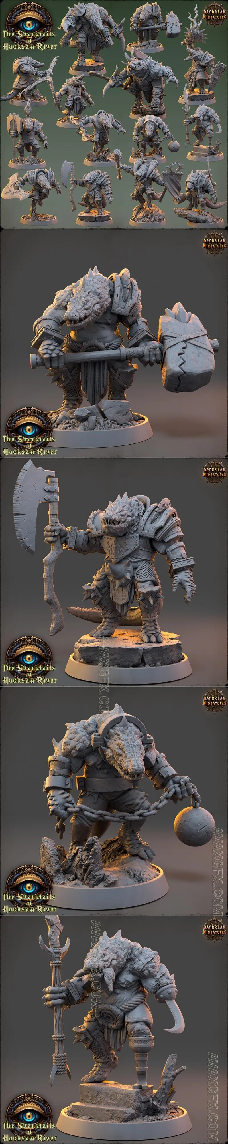 Daybreak Miniatures - The Sharptails of Hacksaw River - STL 3D Model