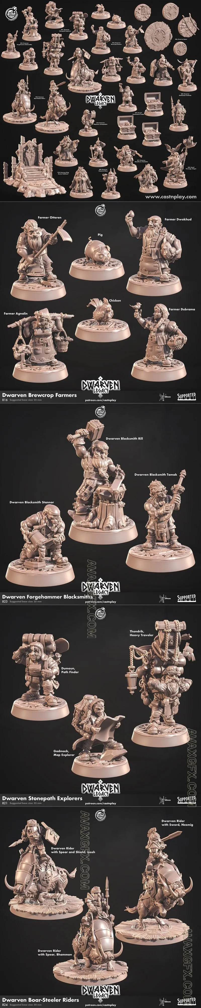 Cast n Play - Dwarven Legacy - STL 3D Model