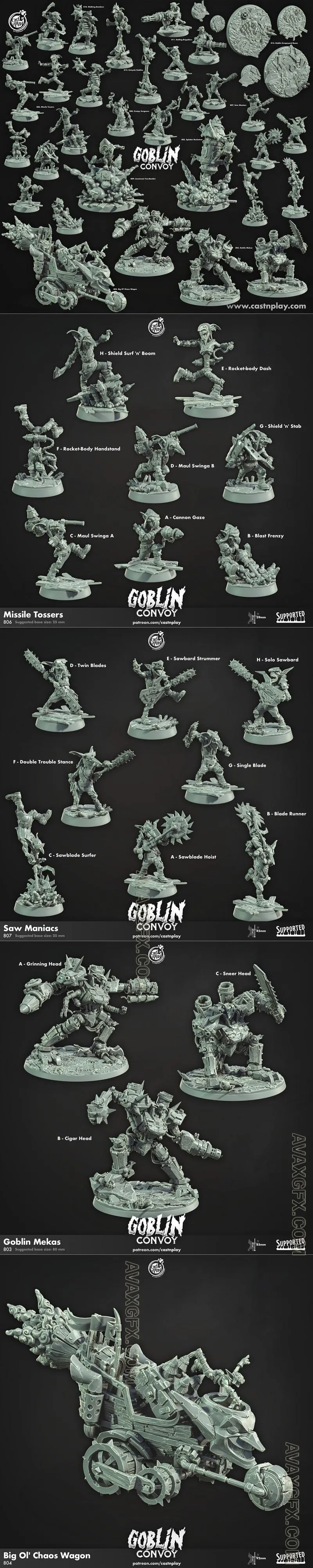 Cast n Play - The Goblin Convoy - STL 3D Model
