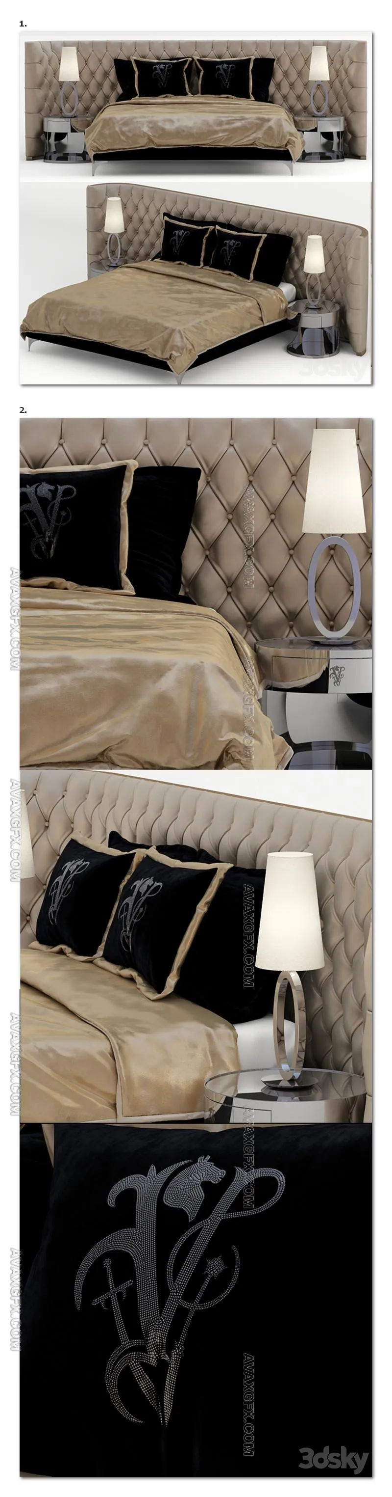 Visionnaire Pitti Bed - 3D Model