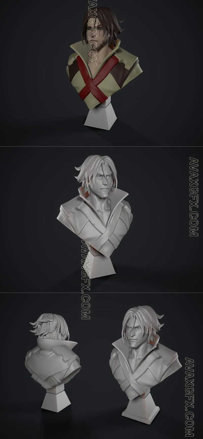 Castlevania - Trevor Bust - STL 3D Model