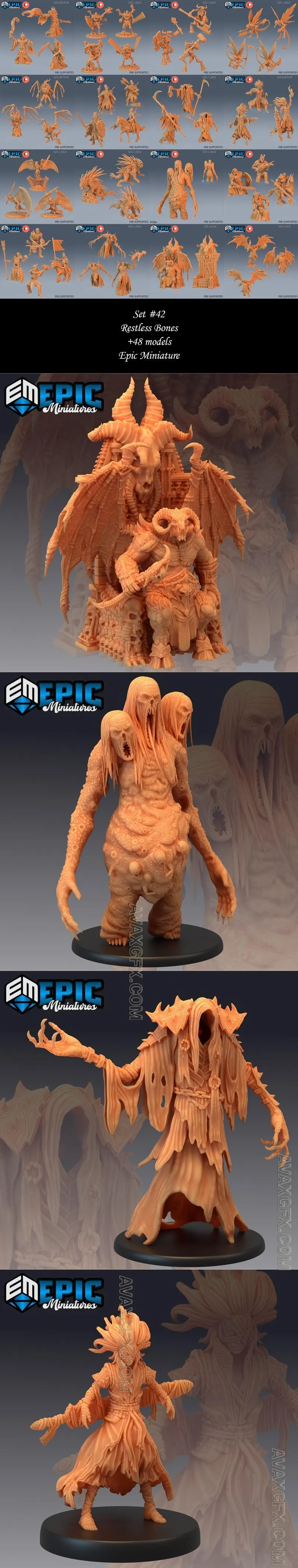 Epic Miniatures - Restless Bones May 2024 - STL 3D Model
