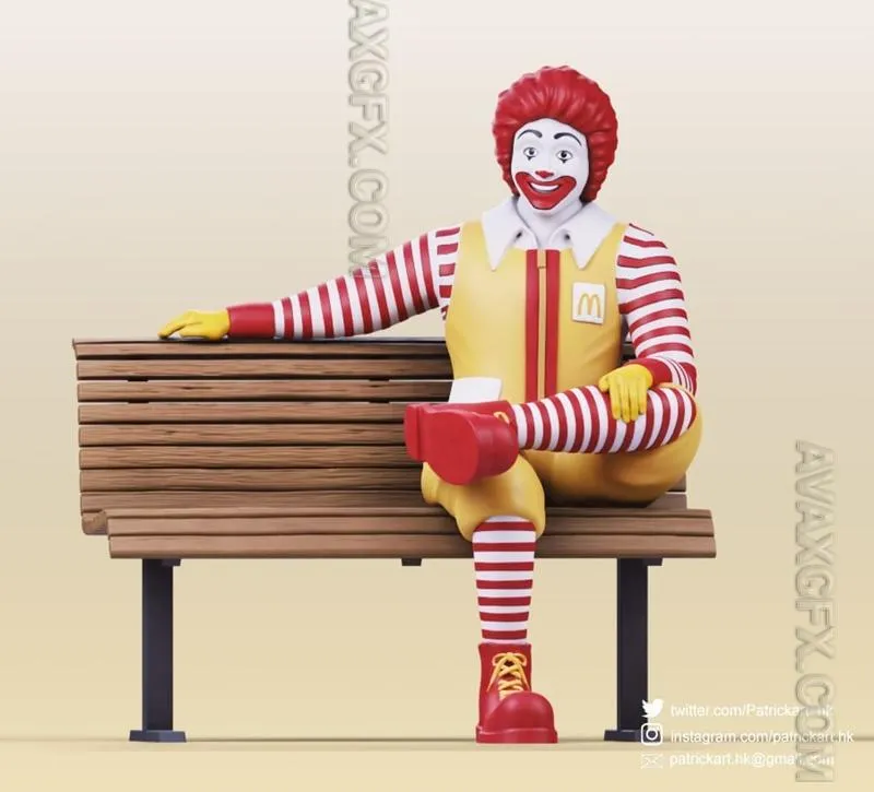 Ronald McDonald - STL 3D Model