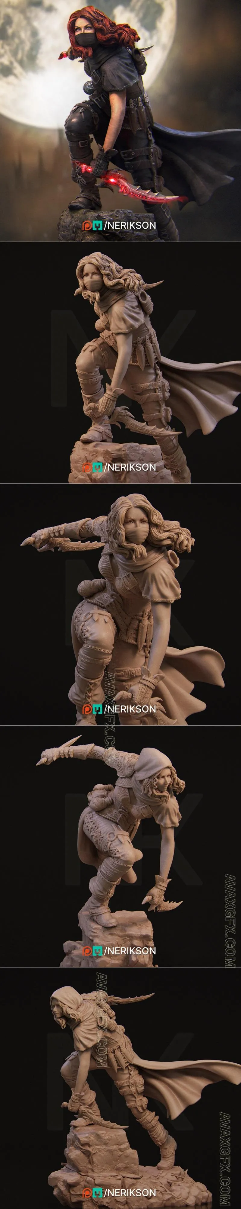 Nerikson - Enika The Assassin - STL 3D Model