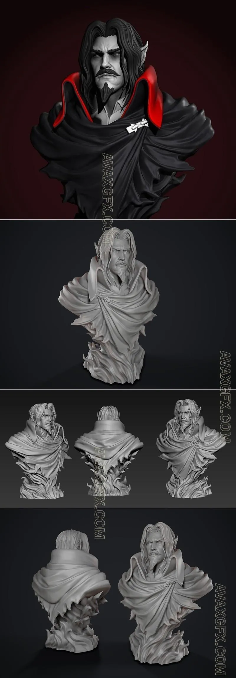 Castlevania - Dracula Bust - STL 3D Model