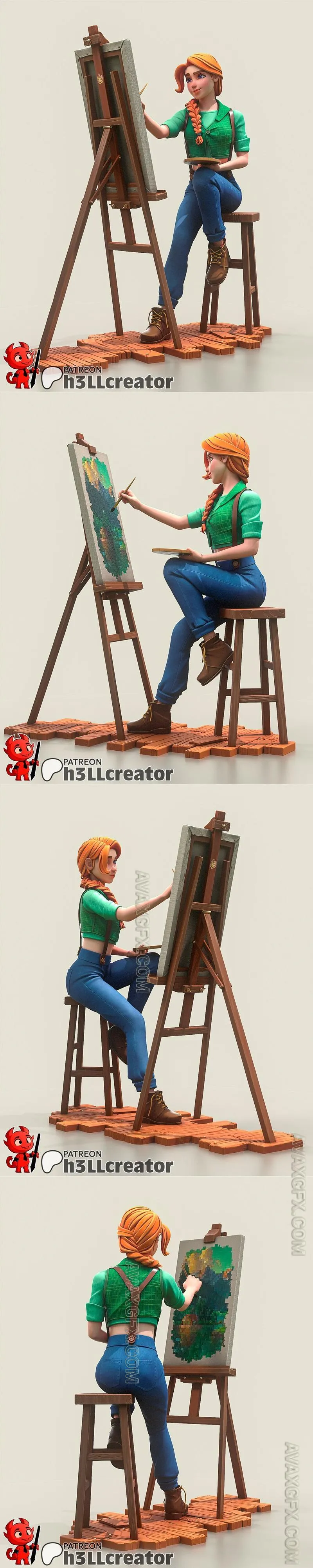 h3LL creator - Leah from Stardew Valley - STL 3D Model