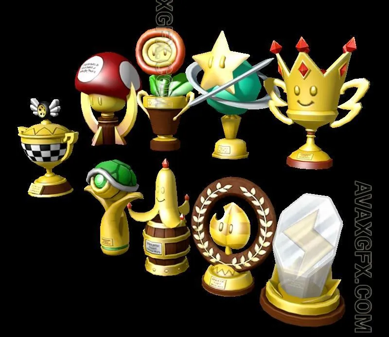 Mario Trophy Collection I - STL 3D Model
