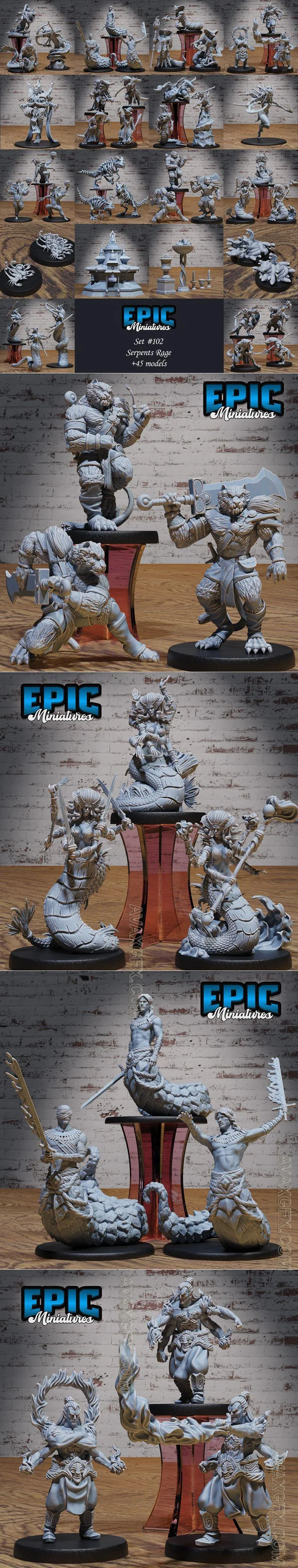 Epic Miniatures - Serpents Rage May 2024 - STL 3D Model