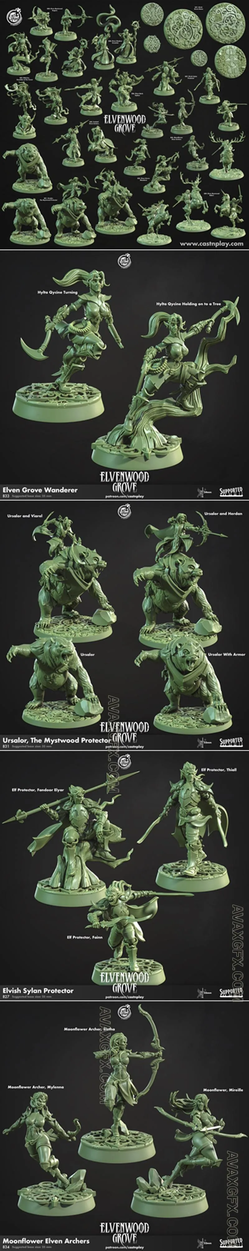 Cast N Play - Elvenwood Grove May 2024 - STL 3D Model
