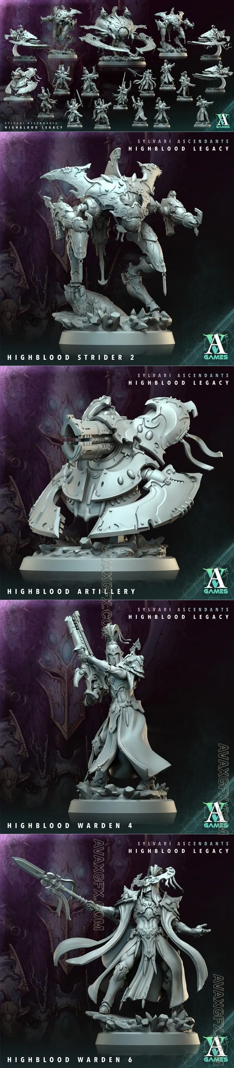 Archvillain Games - Sylvari Ascendants - Highblood Legacy Май 2024 - STL 3D Model
