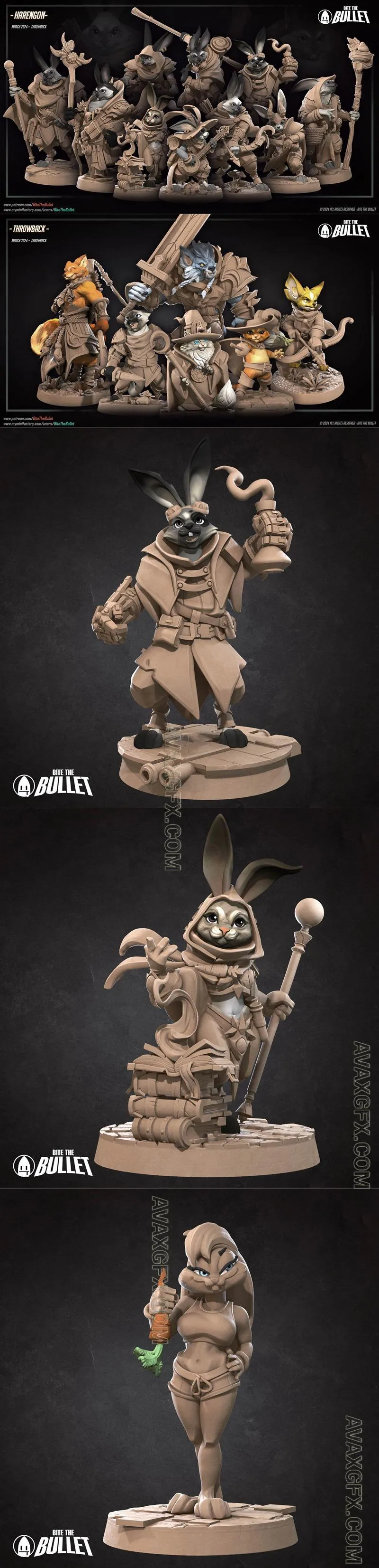 Bite the Bullet - Harengon March 2024 - STL 3D Model