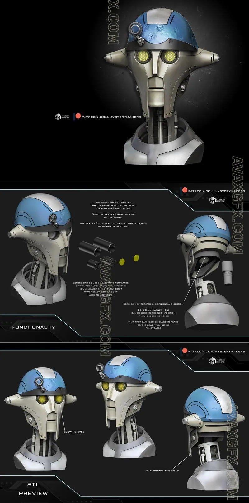 Huyang Bust - STL 3D Model