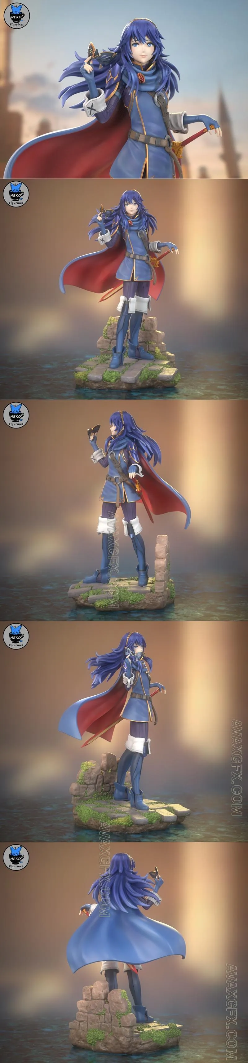 Neko Figurines - Lucina - STL 3D Model