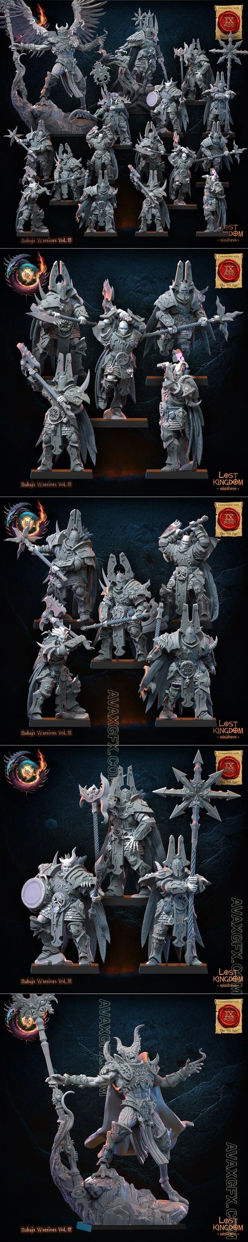 Lost Kingdom Miniatures - Nukuja Warriors Vol.3 April 2024 - STL 3D Model