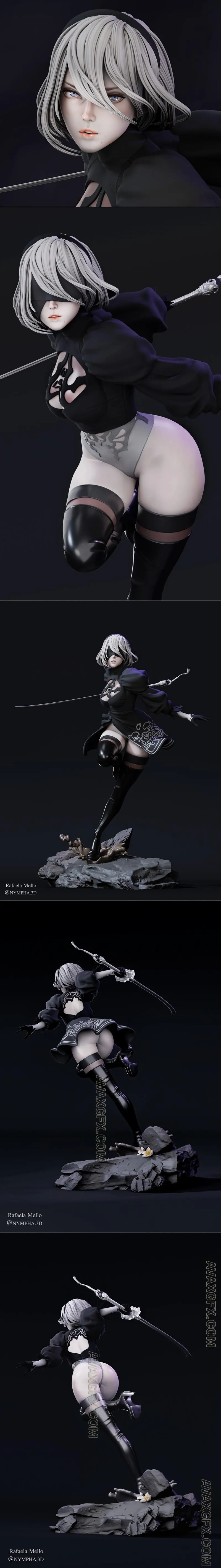 Bulkamancer Sculpts - 2B Nier Automata - STL 3D Model