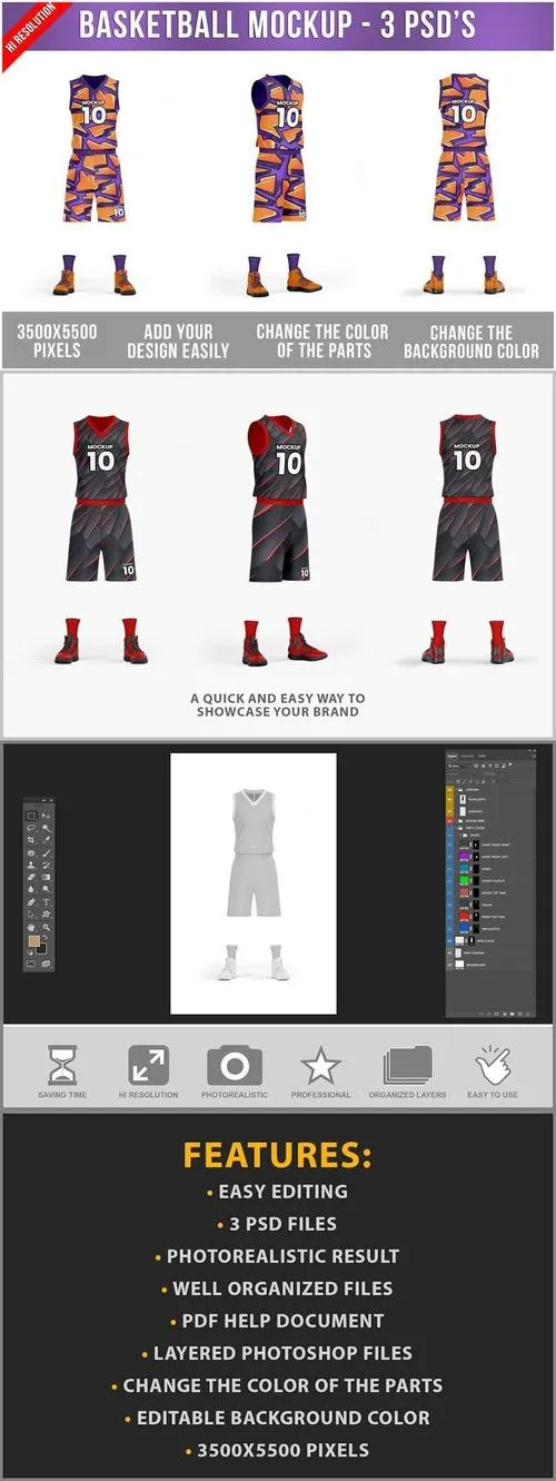 Basketball Uniform Mockup