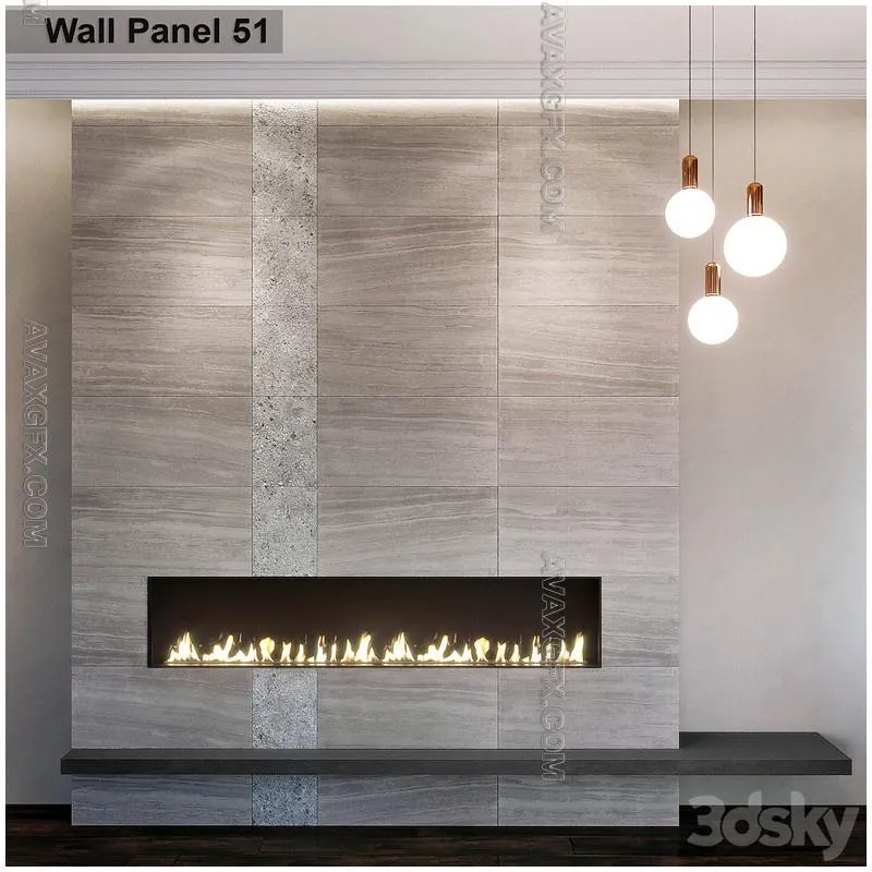 Wall panel 51 - 3D Model