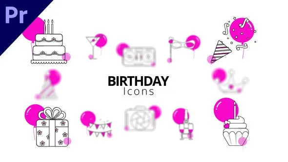 Birthday Icons 52149248 Videohive