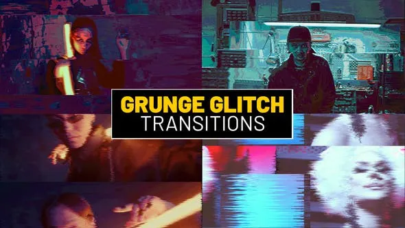 Grunge Glitch Transitions | After Effects 52466994 Videohive