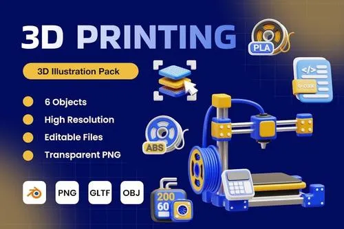 3D Printing 3D Icons V.2
