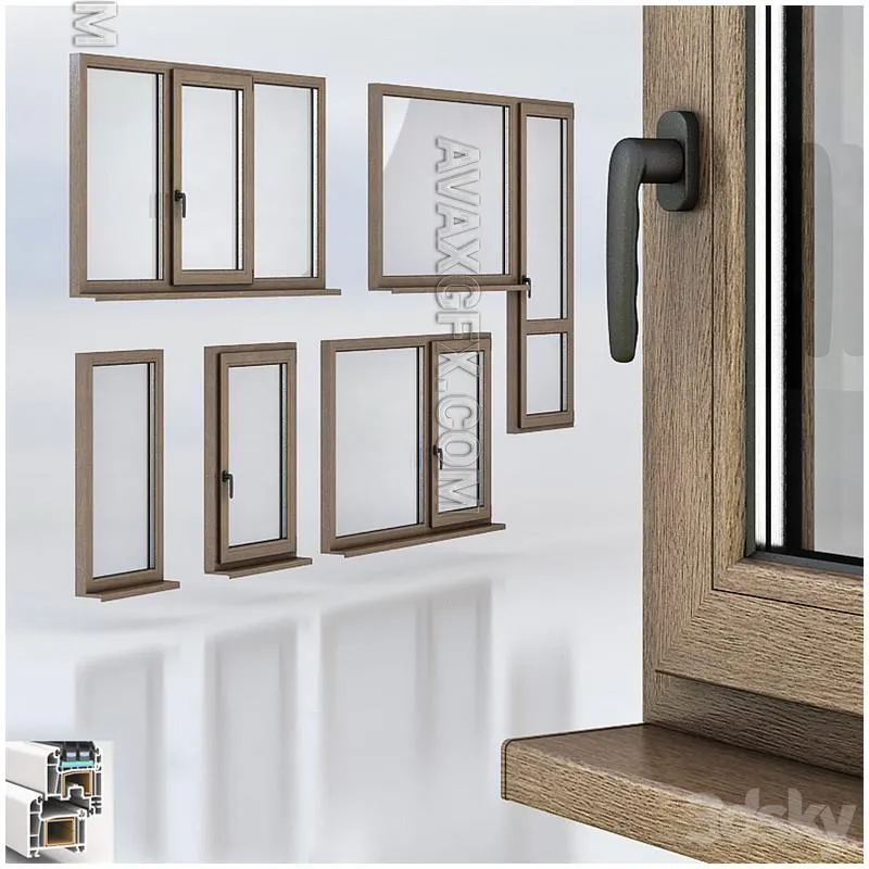 PVC windows Premium - 3D Model