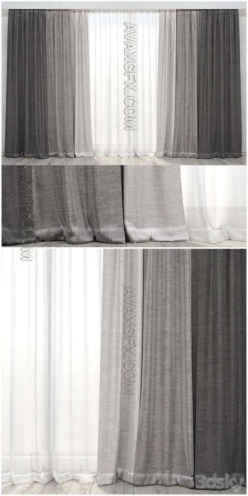 Curtains 01 - 3D Model