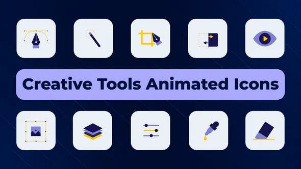 Creative Tools Animated Icons 52088760 Videohive