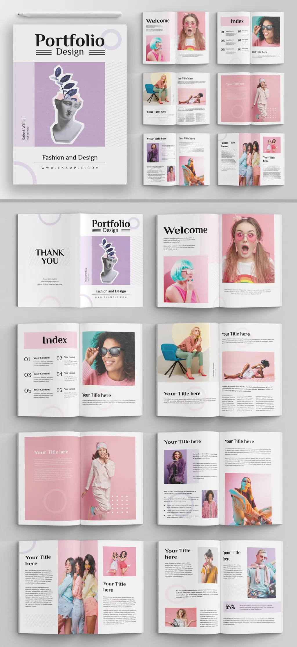 Adobestock - Fashion Portfolio Magazine Template 757163783