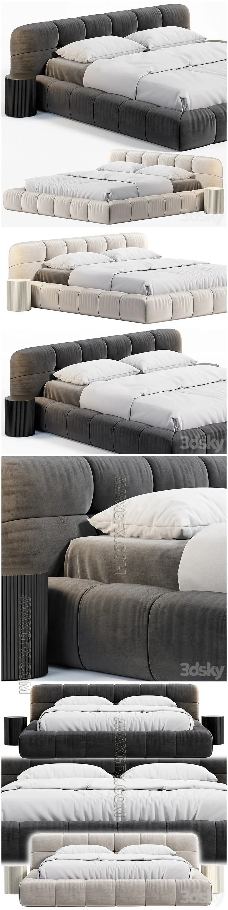 B&B Italia Tufty Bed - 3D Model