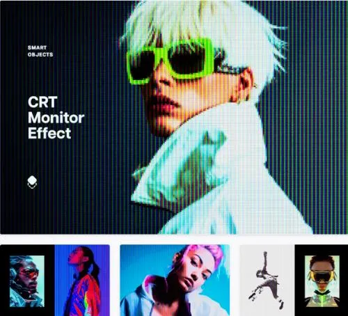 Vintage Monitor CRT Photo Effect - 93406561
