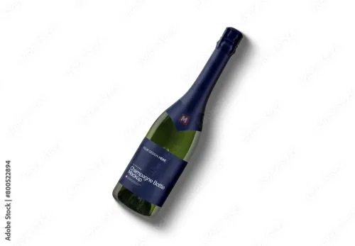 Champagne Bottle Mockup 800522894