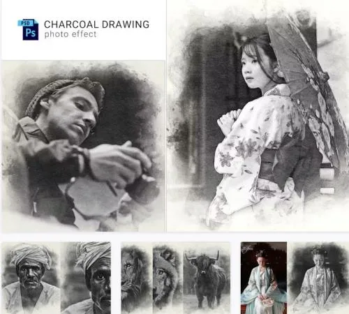 Charcoal Drawing Photo Effect - SXNZFEA