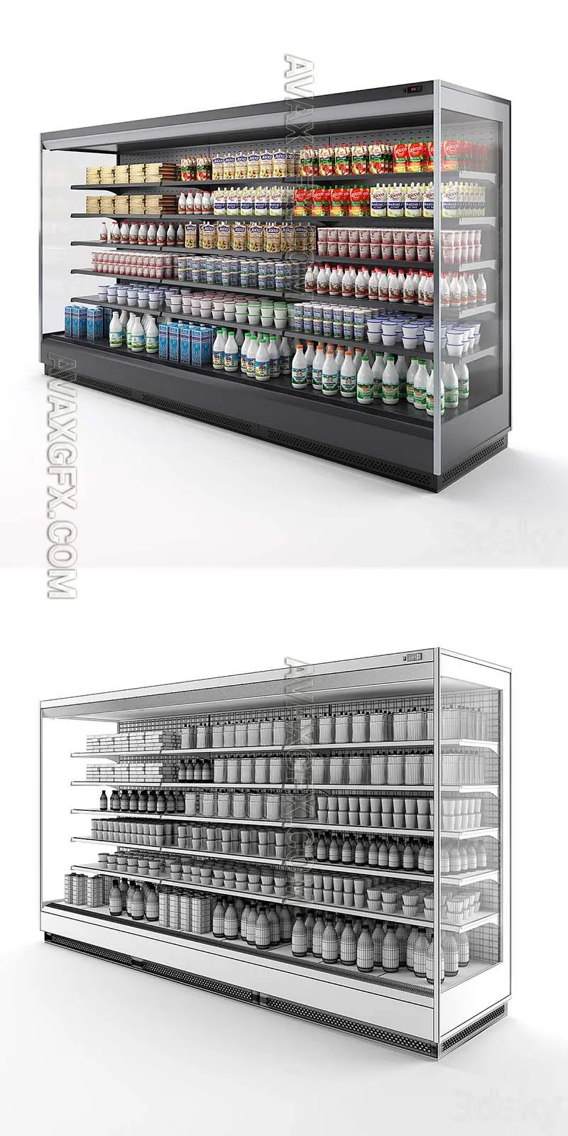 Refrigerated display case Brandford Tesey - 3D Model