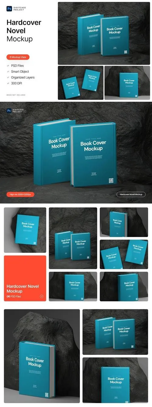 Hardcover Novel Mockup