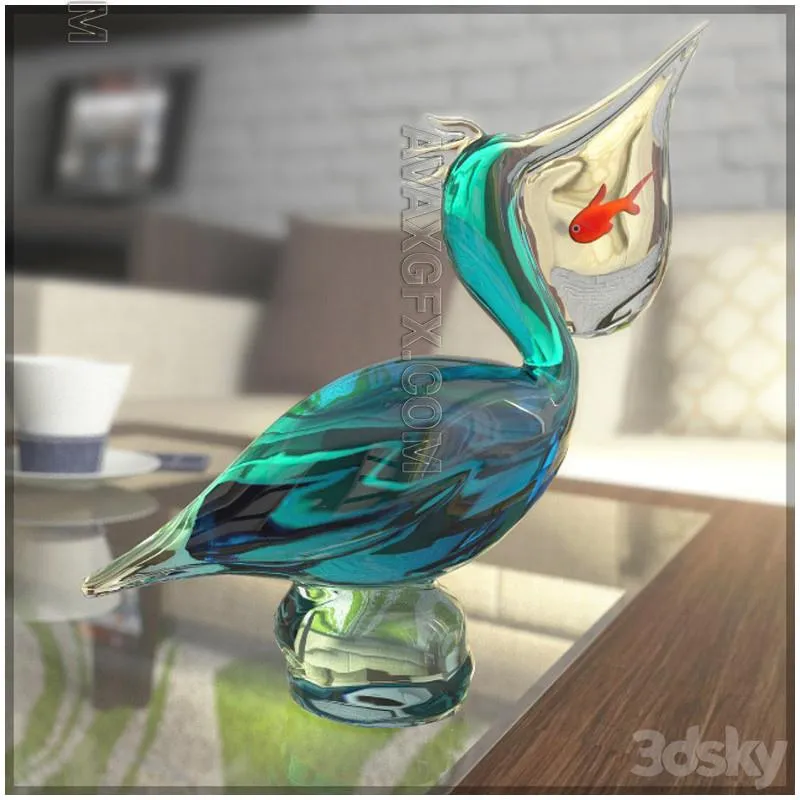 Figurine pelican - 3D Model