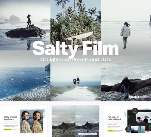 20 Salty Film Lightroom Presets LUTs - 92647879