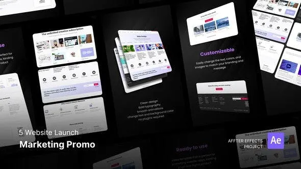 Website Launch - Marketing Promo Video After Effects Project 51933020 Videohive