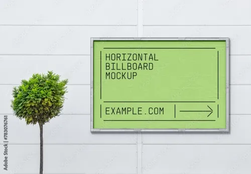 Adobestock - Horizontal Billboard with Tree Mockup 783076761