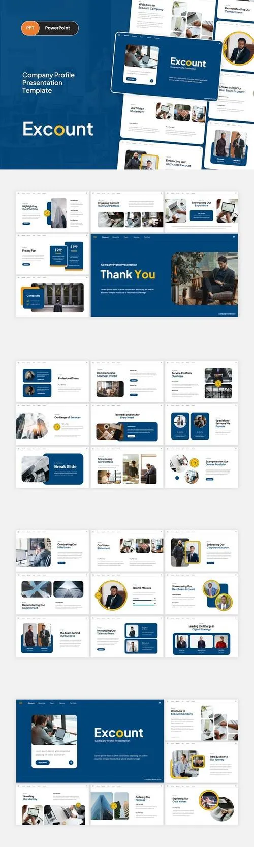 Excount - Company Profile PowerPoint Template