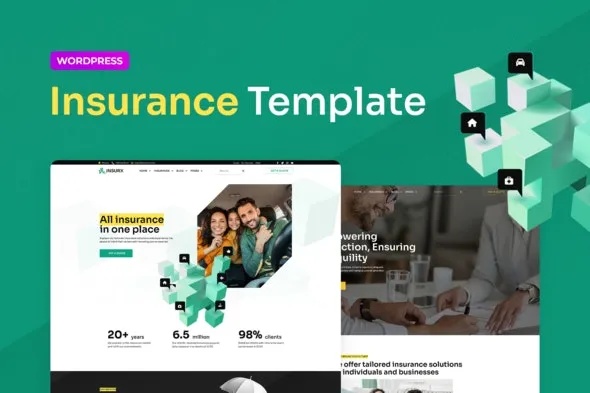 Insurx - Insurance Agency Elementor Pro Template Kit 51586042