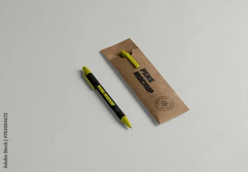 Adobestock - Two Pens with Case Mockup 783084672