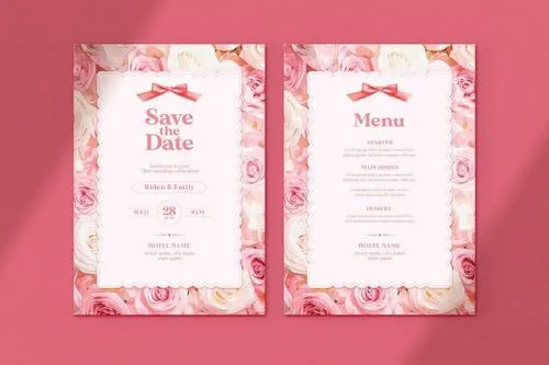 Minimal Wedding Invitation Set JDUAATK