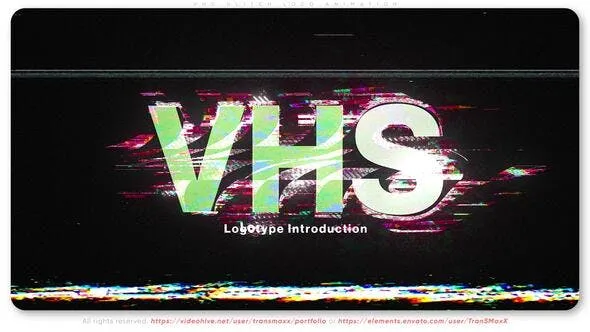 VHS Glitch Logo Animation 52043637 Videohive