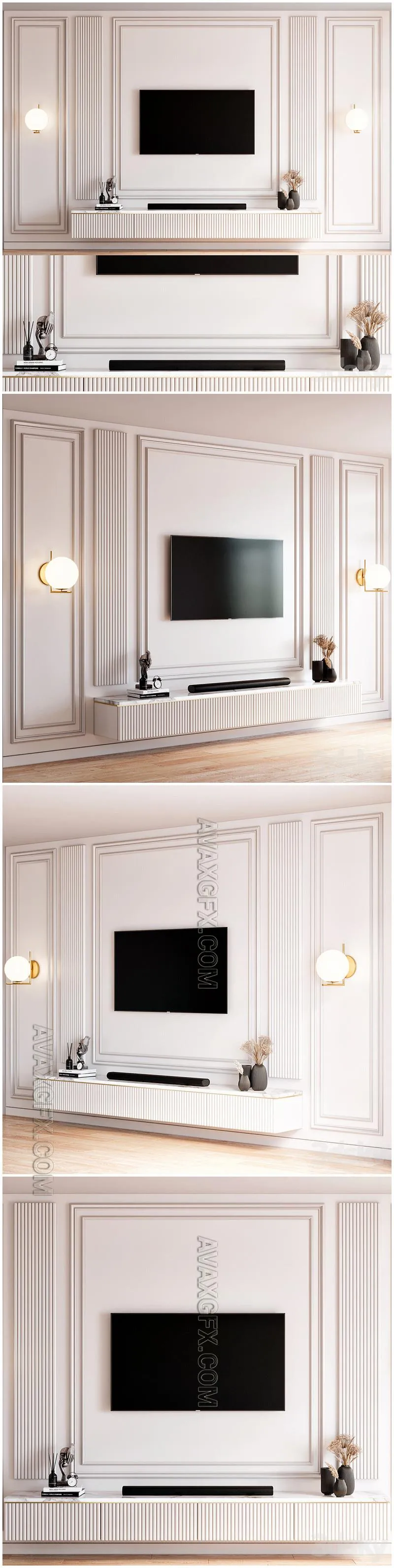 TV Wall 26 - 3D Model