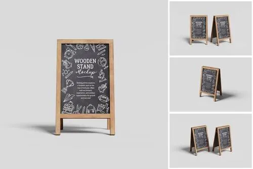 Wooden Stand Mockup